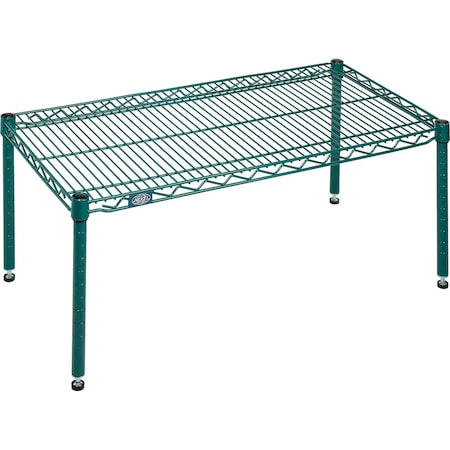 Nexel Poly-Green Wire Dunnage Rack, 36W x 18D x 14H P1836G